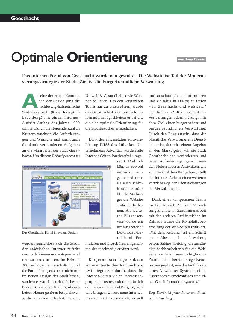 Geesthacht – Optimale Orientierung